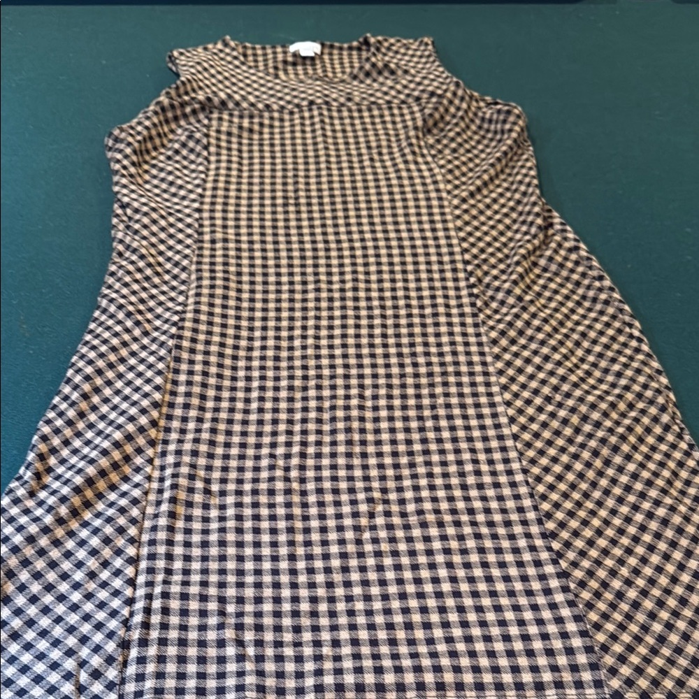 J. Jill Black and White Checkered Midi Dress
